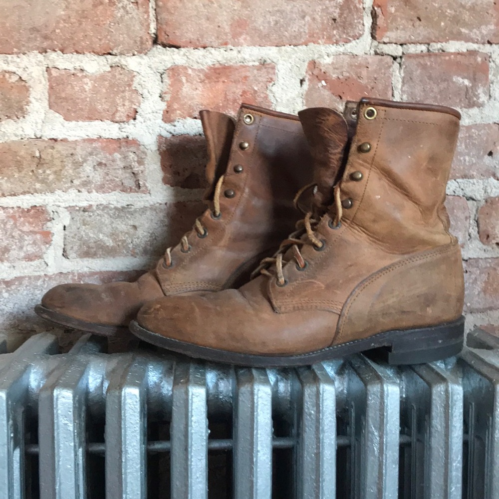Vintage size 8 brown leather Justin boots